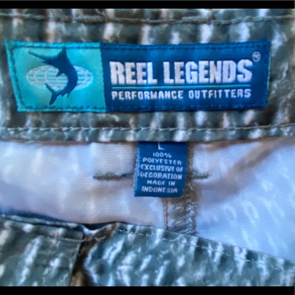 Reel Legends Gray Fish Scale Fishing Shorts - Picture 11 of 11